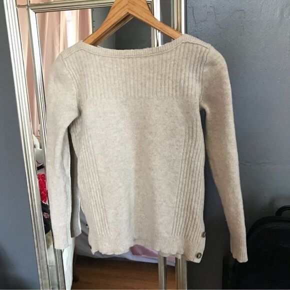 Madewell Pinewood Pullover Wool Sweater Oatmeal S - Picture 3 of 8